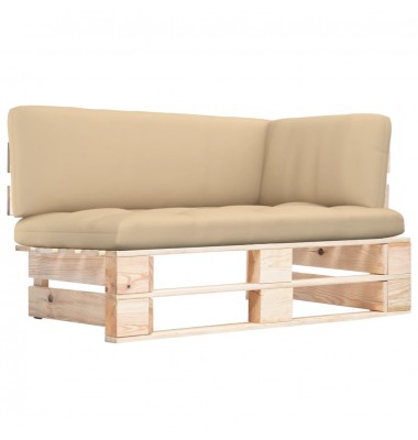  Kampinė sodo sofa iš palečių, impregnuota pušies mediena - Moduliniai lauko baldai - 1