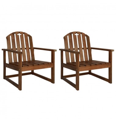  Sodo kėdės, 2 vnt., akacijos medienos masyvas - Lauko kėdės - 1