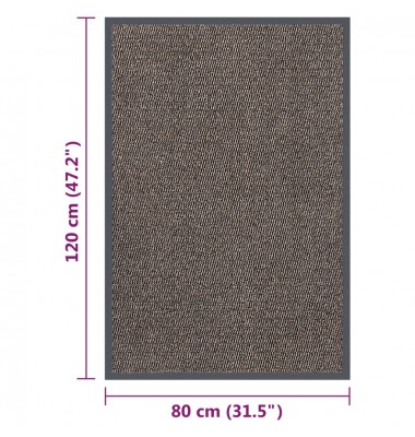  Durų kilimėlis, tamsiai rudos spalvos, 80x120cm, kuokštuotas - Durų, virtuvės kilimai - 5
