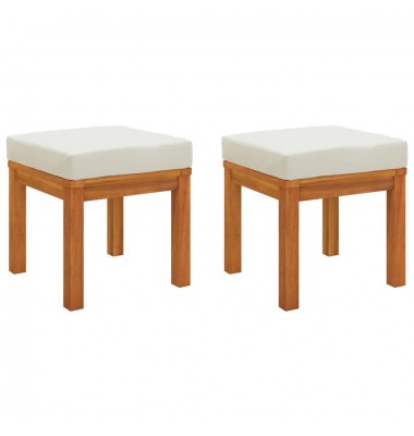  Sodo taburetės su pagalvėlėmis, 2vnt., 40x40x42cm, akacija - Moduliniai lauko baldai - 2