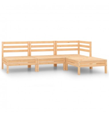  Sodo poilsio baldų komplektas, 4 dalių, pušies medienos masyvas - Lauko baldų komplektai - 1