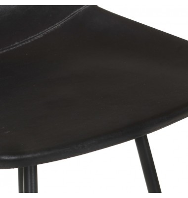  Baro taburetės, 4vnt., juodos spalvos, tikra oda - Baro kėdės - 9