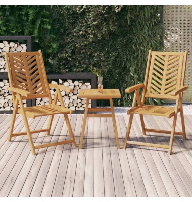 Atlošiamos sodo kėdės, 2vnt., akacijos medienos masyvas - Lauko kėdės - 1