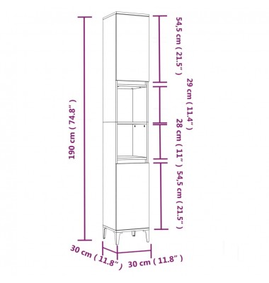  Vonios spintelių komplektas, 3 dalių, baltas, apdirbta mediena - Vonios baldų komplektai - 10