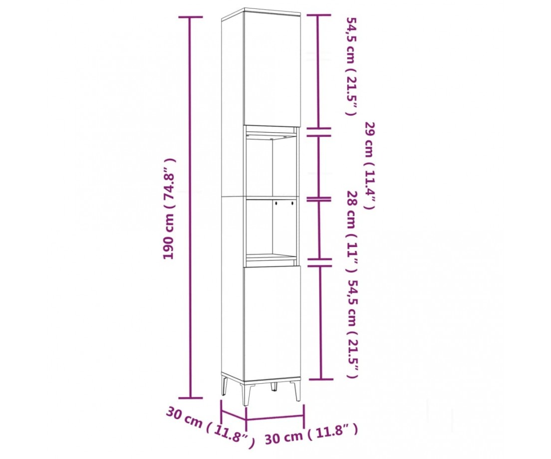  Vonios spintelių komplektas, 3 dalių, baltas, apdirbta mediena - Vonios baldų komplektai - 10