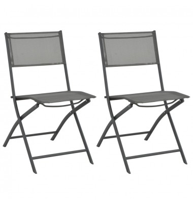  Sulankstomos lauko kėdės, 2 vnt., plienas ir tekstilenas - Lauko kėdės - 1