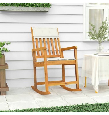  Supama kėdė su pagalvėlėmis, akacijos medienos masyvas - Supamos kėdės - 1