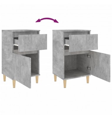  Naktinė spintelė, betono pilkos spalvos, 40x35x70cm - Naktinės spintelės - 9