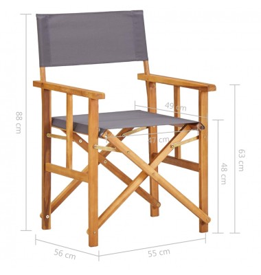  Režisieriaus kėdės, 2 vnt., akacijos medienos masyvas - Lauko kėdės - 9