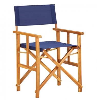  Režisieriaus kėdė, mėlynos spalvos, akacijos medienos masyvas - Lauko kėdės - 1
