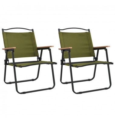  Stovyklavimo kėdės, 2vnt., žalios, 54x55x78cm, oksfordo audinys - Lauko kėdės - 2