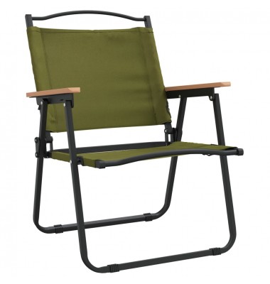  Stovyklavimo kėdės, 2vnt., žalios, 54x55x78cm, oksfordo audinys - Lauko kėdės - 3