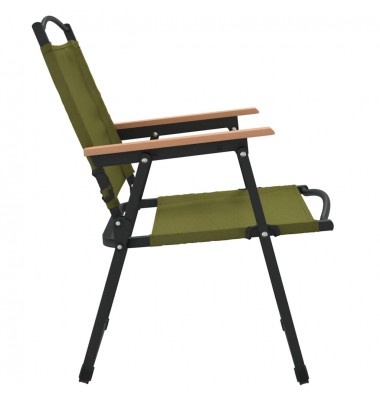  Stovyklavimo kėdės, 2vnt., žalios, 54x55x78cm, oksfordo audinys - Lauko kėdės - 5