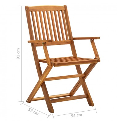  Sulankstomos lauko kėdės, 2vnt., akacijos medienos masyvas - Lauko kėdės - 9