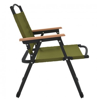  Stovyklavimo kėdės, 2vnt., žalios, 54x43x59cm, oksfordo audinys - Lauko kėdės - 5