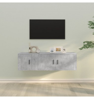  TV spintelių komplektas, 2 dalių, betono pilkas, mediena - TV spintelės - 1