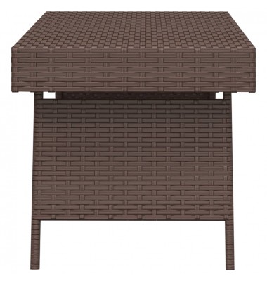  Sulankstomas šoninis staliukas, rudas, 60x40x38cm, poliratanas - Žurnaliniai staliukai - 4