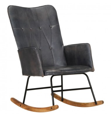  Supama kėdė, pilkos spalvos, tikra oda - Supamos kėdės - 1
