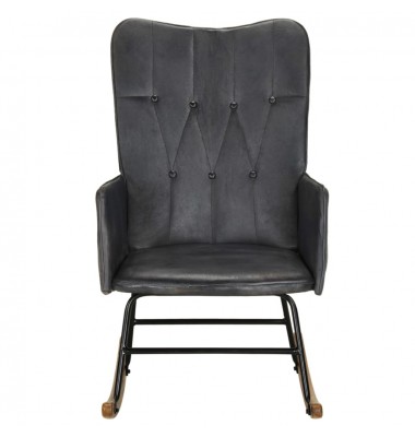  Supama kėdė, pilkos spalvos, tikra oda - Supamos kėdės - 2