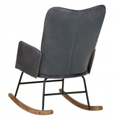  Supama kėdė, pilkos spalvos, tikra oda - Supamos kėdės - 4