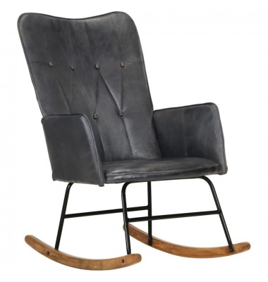  Supama kėdė, pilkos spalvos, tikra oda - Supamos kėdės - 10