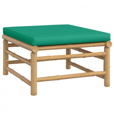  Sodo komplektas su žaliomis pagalvėlėmis, 7 dalių, bambukas - Lauko baldų komplektai - 6