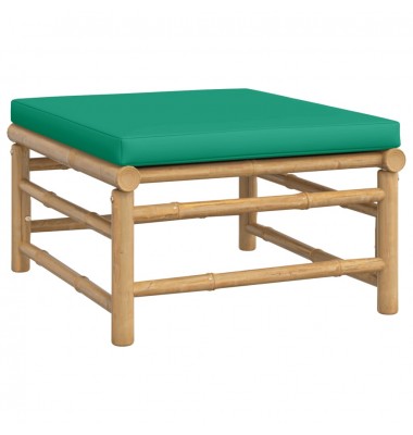  Sodo komplektas su žaliomis pagalvėlėmis, 6 dalių, bambukas - Lauko baldų komplektai - 6