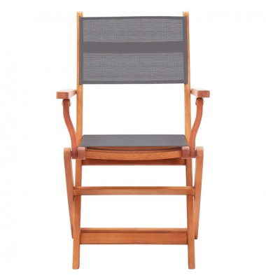  Sodo kėdės, 2vnt., pilkos, eukalipto masyvas ir tekstilenas - Lauko kėdės - 3