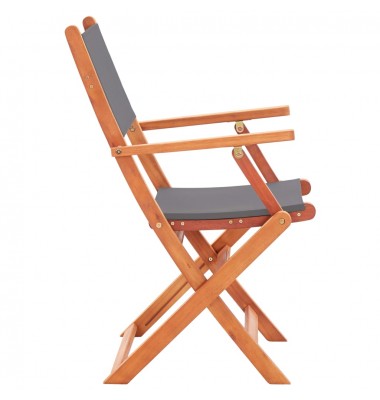  Sodo kėdės, 2vnt., pilkos, eukalipto masyvas ir tekstilenas - Lauko kėdės - 4