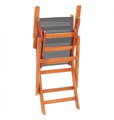  Sodo kėdės, 2vnt., pilkos, eukalipto masyvas ir tekstilenas - Lauko kėdės - 6