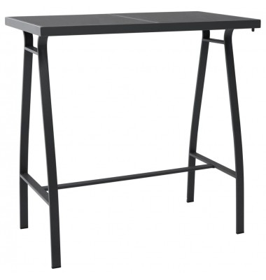  Sodo baro stalas, juodas, 110x60x110cm, grūdintas stiklas - Lauko stalai, staliukai - 1