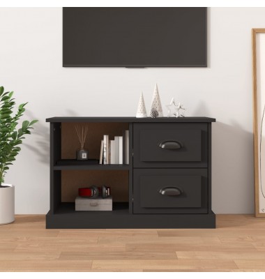  Televizoriaus spintelė, juoda, 73x35,5x47,5cm, apdirbta mediena - TV spintelės - 1