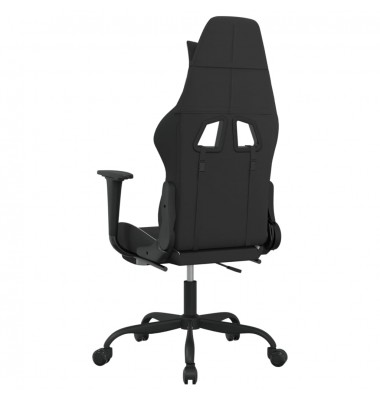  Žaidimų kėdė su pakoja, juodos ir baltos spalvos, audinys - Žaidimų kėdės - 5