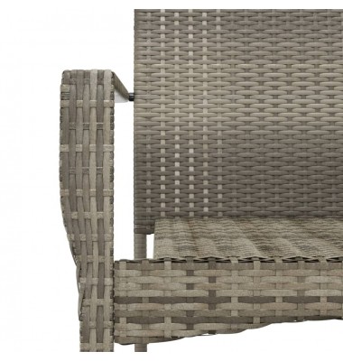  Sodo komplektas su pagalvėlėmis, 7 dalių, pilkas, poliratanas - Lauko baldų komplektai - 6