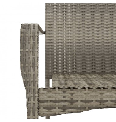  Sodo komplektas su pagalvėlėmis, 3 dalių, pilkas, poliratanas - Lauko baldų komplektai - 8