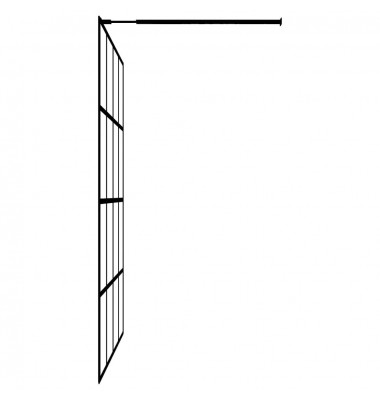  Dušo sienelė su lentyna, juoda, 80x195cm, ESG stiklas/aliuminis - Dušo sienelės - 6
