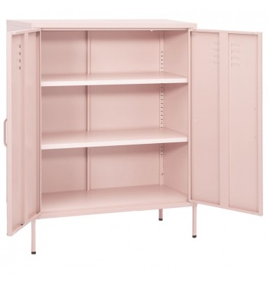  Sandėliavimo spintelė, rožinės spalvos, 80x35x101,5cm, plienas - Biuro spintos, spintelės - 2