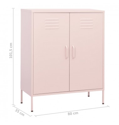  Sandėliavimo spintelė, rožinės spalvos, 80x35x101,5cm, plienas - Biuro spintos, spintelės - 9
