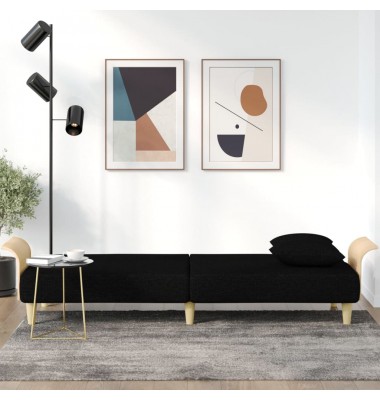  Sofa-lova su porankiais, juodos spalvos, audinys - Sofos, sofos-lovos - 3