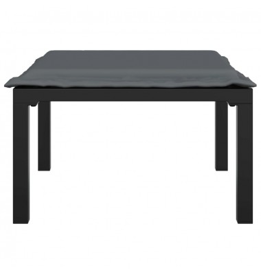  Sodo pakoja su pagalvėle, juodos ir pilkos spalvos, poliratanas - Moduliniai lauko baldai - 3