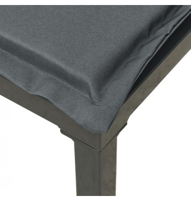  Sodo pakoja su pagalvėle, juodos ir pilkos spalvos, poliratanas - Moduliniai lauko baldai - 5