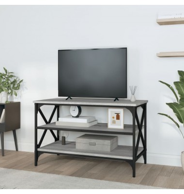  Televizoriaus spintelė, pilka ąžuolo, 80x40x50cm, mediena - Žurnaliniai staliukai - 3