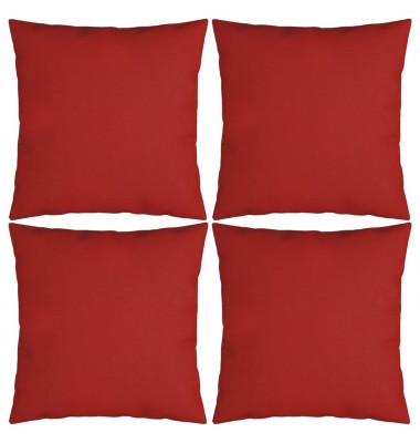  Pagalvėlės, 4vnt., raudonos spalvos, 60x60cm, audinys - Dekoratyvinės pagalvėlės - 1