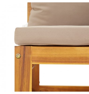  Modulinė kampinė sofos dalis su taupe pagalvėlėmis, akacija - Moduliniai lauko baldai - 7