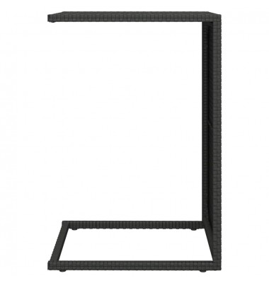  C formos staliukas, juodos spalvos, 40x35x60cm, poliratanas - Žurnaliniai staliukai - 4