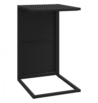  C formos staliukas, juodos spalvos, 40x35x60cm, poliratanas - Žurnaliniai staliukai - 5