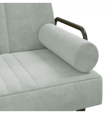  Sofa-lova su porankiais, šviesiai pilkos spalvos, aksomas - Sofos, sofos-lovos - 9