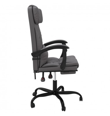  Atlošiama biuro kėdė, pilkos spalvos, dirbtinė oda - Biuro kėdės - 4