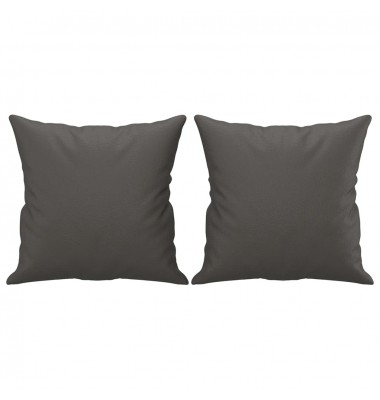  Pagalvėlės, 2vnt., pilkos spalvos, 40x40cm, dirbtinė oda - Dekoratyvinės pagalvėlės - 2