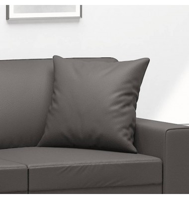  Pagalvėlės, 2vnt., pilkos spalvos, 40x40cm, dirbtinė oda - Dekoratyvinės pagalvėlės - 5
